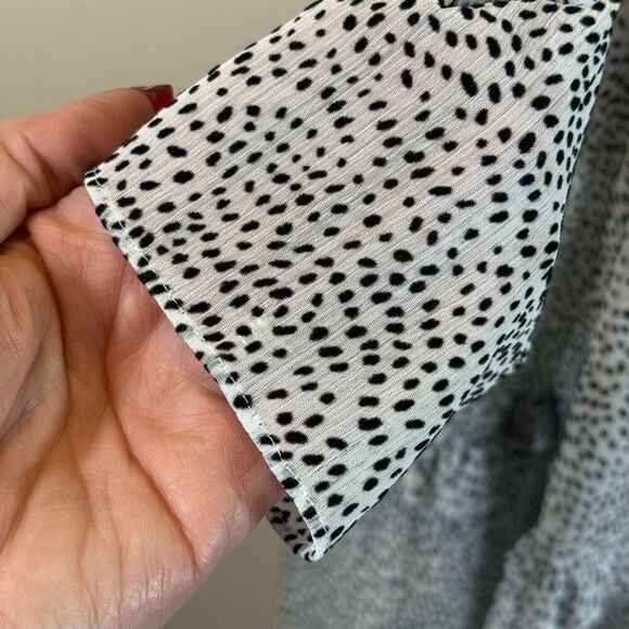 NWT Ted Baker Phenia Long Sleeve High Collar Flocked Spot Mini Dress Sz 1 (4US) - Picture 4 of 12